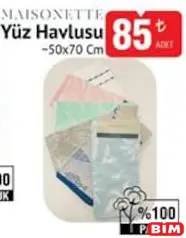 MAİSONETTE YÜZ HAVLUSU 50X70 CM fiyat ve kampanya bilgisi